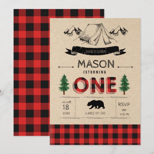 Camp houthakker party team kaart (Voorkant / Achterkant)