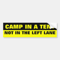 CAMP IN EEN TENT, NIET IN DE LINKERLANE