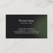 Camp International Soccer Player Coach Football Visitekaartje (Achterkant)