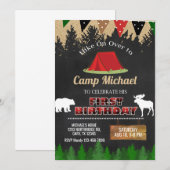 Camp, kampeerjongen, eerste uitnodiging op de eers (Voorkant / Achterkant)