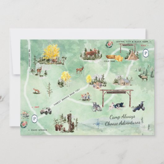 Camp Kies altijd Adventures Map Insert Kaart (Voorkant)