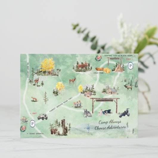 Camp Kies altijd Adventures Map Insert Kaart (Staand voorkant)