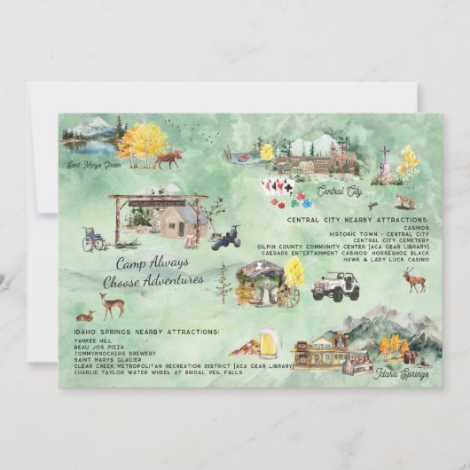 Camp Kies altijd Adventures Map Insert Kaart (Voorkant)