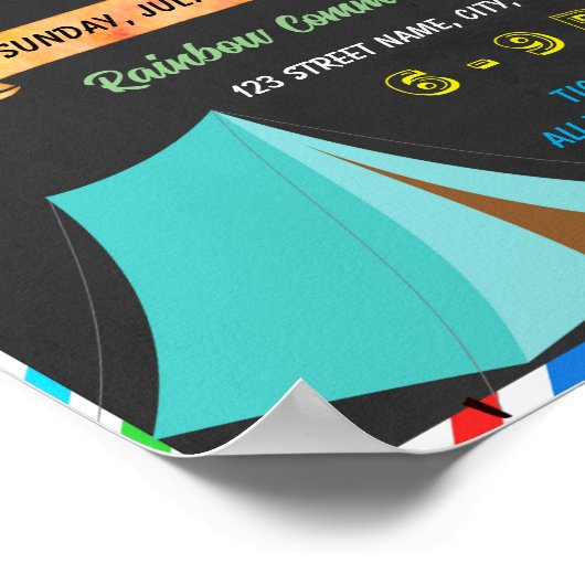 Camp lees veel schoolevenement sjabloon poster (Hoek)