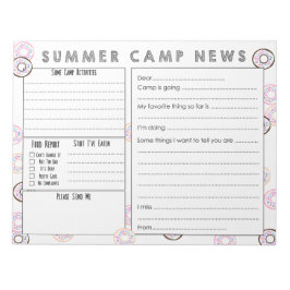 Camp Letter invullen - Cute Summer Camp Stationery Notitieblok