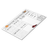 Camp Letter over sport — zomerkamp Briefpapier Notitieblok (Schuin)