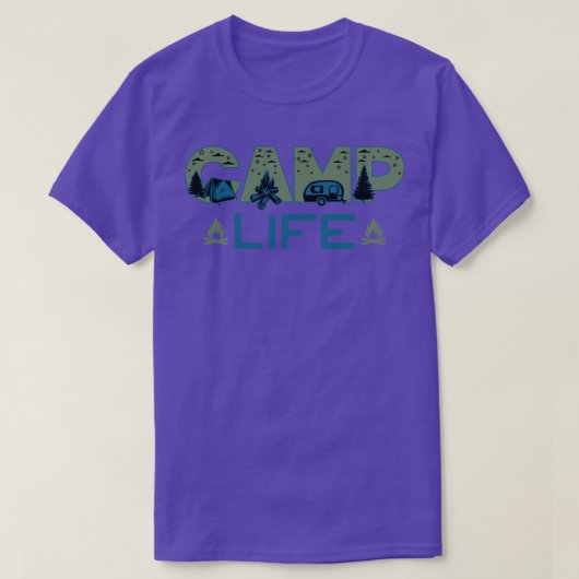 Camp Life adventure natuur T-shirt (Design voorkant)