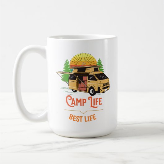  Camp Life Best Life Camper Koffiemok (Links)