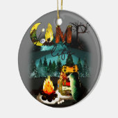 Camp Life - Camping Natuur Hiking Fire Backpack Keramisch Ornament (Links)