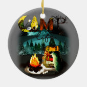 Camp Life - Camping Natuur Hiking Fire Backpack Keramisch Ornament (Achterkant)