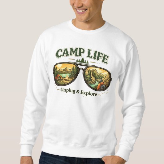 Camp Life Feels Right Men’s Sweatshirt USA (Voorkant)
