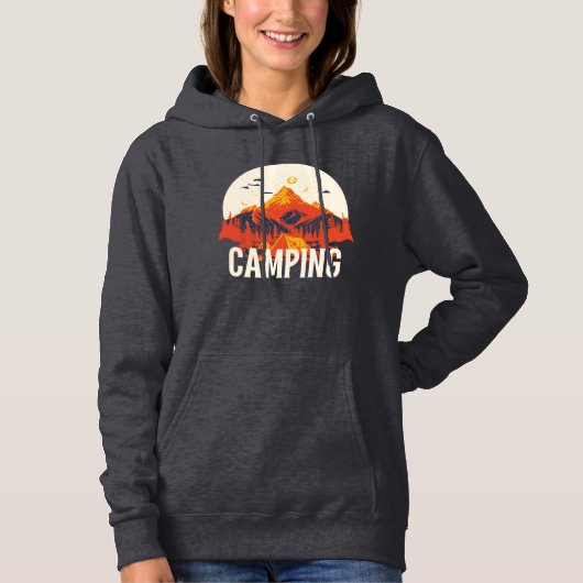 Camp Life Forever، kamperen en wandelen Hoodie (Voorkant)