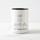 Camp Life merknaam Typografie koffie mok (Center)