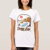 Camp Life Mountain Camping T-shirt (Voorkant)