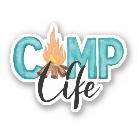Camp Life Vinyl Sticker (Voorkant)