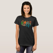 Camp Life With Cam-fire Leopard Cow Camping T-shirt (Voorkant volledig)