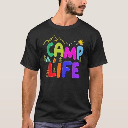 Camp Life Zomercamper Camping Kinder 1 T-shirt (Voorkant)