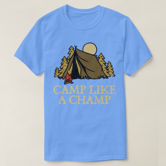 Camp Like a Champ Summer Camping Tropical Camper F T-shirt (Design voorkant)