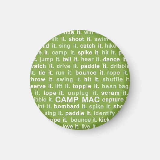 Camp Mac Magneet (Groen doe het) (Voorkant)