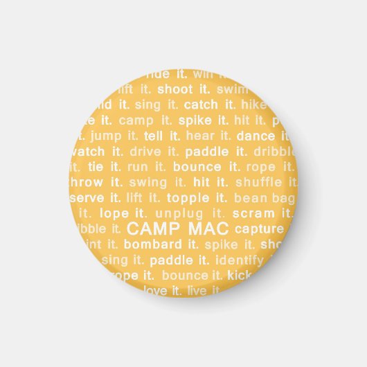 Camp Mac Magnet (geel doen) (Voorkant)