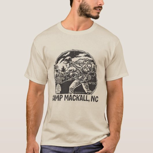 'Camp Mackall' - drievoudig bladerdak - voorzijde T-shirt (Voorkant)