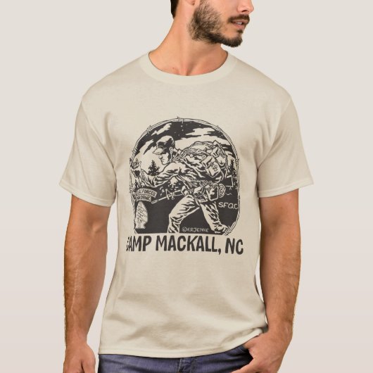 'Camp Mackall' - lange tab - voorzijde T-shirt (Voorkant)