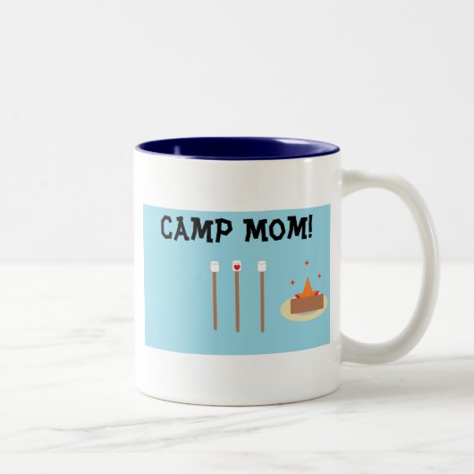 Camp mama. tweekleurige koffiemok (Rechts)