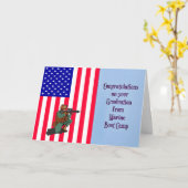 Camp mariniers gefeliciteerd met Afstuderen Kaart (Gele Bloem)