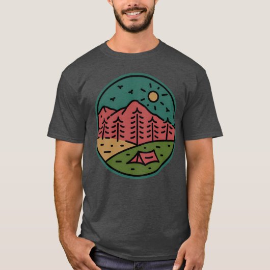 Camp Meadow retro T-shirt (Voorkant)