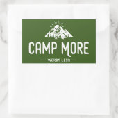 Camp meer ongerustheid minder rechthoekige sticker (Tas)