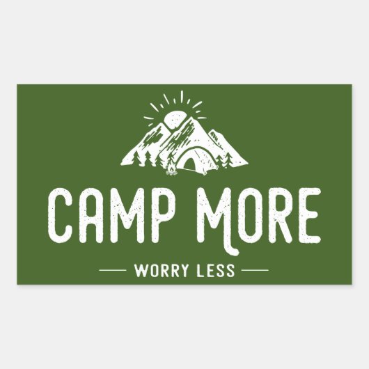 Camp meer ongerustheid minder rechthoekige sticker (Voorkant)