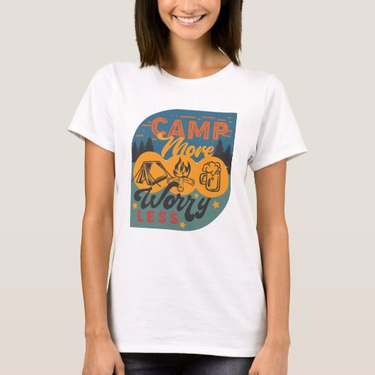 Camp meer ongerustheid minder t-shirt (Voorkant)