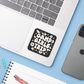Camp meisjes reis retro groovy esthetisch sticker (Laptop met iPhone)