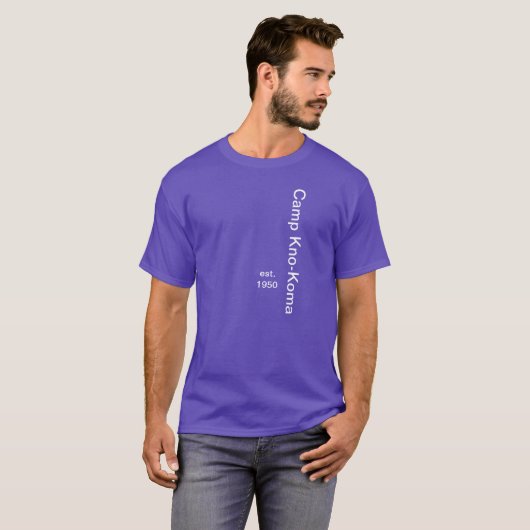 Camp met vastgestelde datum t-shirt (Voorkant volledig)