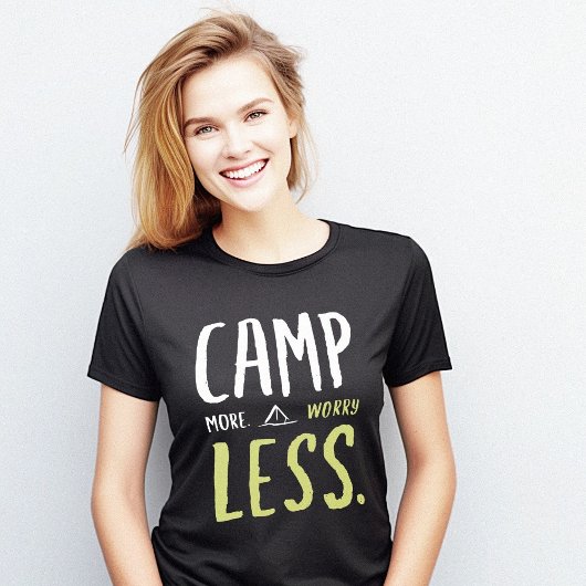 Camp Minder Meer Handgeschreven Catchy T-shirt