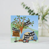 Camp Mischief verjaardagsuitnodiging Kaart (Staand voorkant)