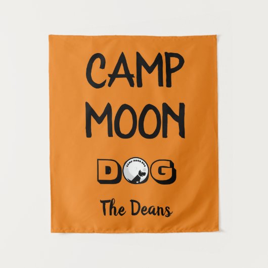 Camp Moon-hondenvlag Wandkleed (Voorkant)