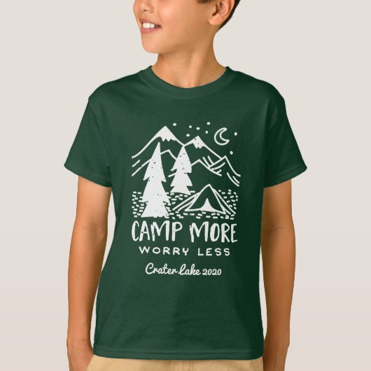 Camp more, Angst Minder | Aangepaste campagne T-shirt (Voorkant)