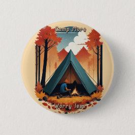 Camp more, Angst Minder Ronde Button 5,7 Cm