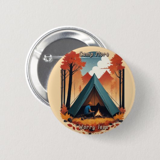 Camp more, Angst Minder Ronde Button 5,7 Cm (Voorkant /achterkant)