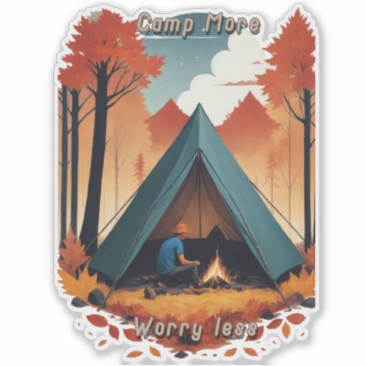 Camp more, Angst Minder Sticker (Voorkant)