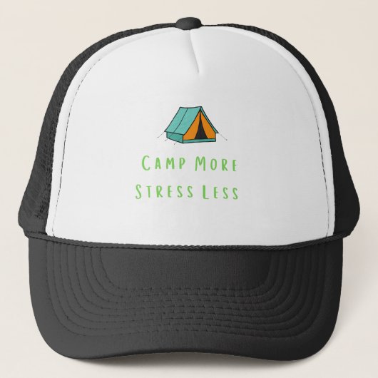 Camp more, Stress Miness Dames Camping Trucker Pet (Voorkant)