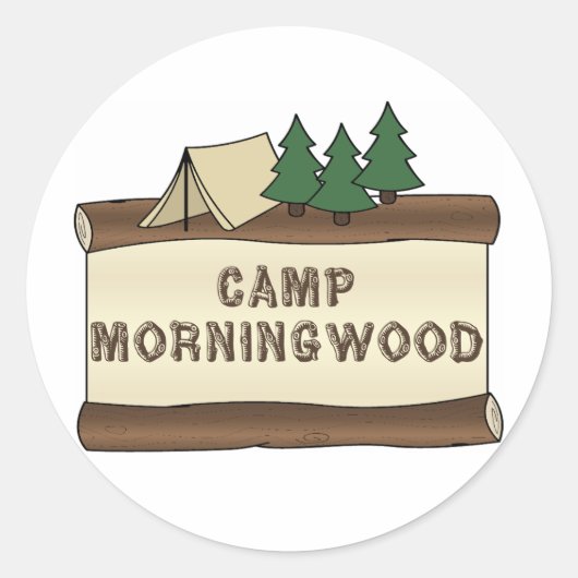 Camp Morningwood Ronde Sticker (Voorkant)