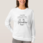 Camp Name Camping Glamping T-shirt<br><div class="desc">De naam van het kamp glamping camping partijt-shirt. Voeg uw kampnaam toe,  en laat het avontuur beginnen! Ideaal voor verjaardagsfeest of bacheloretfeestje.</div>