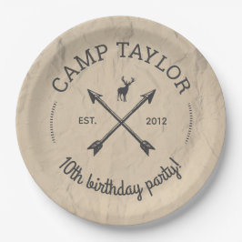 Camp Name Logo Birthday Party Papieren Bordje