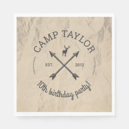 Camp Name Logo Birthday Party Servet