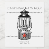Camp Night Happy Hour Wijn Etiket (Enkel label)