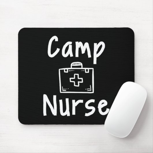 Camp Nurse First Aid Kit Silhouette Art  Muismat (Met muis)
