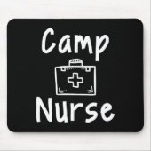 Camp Nurse First Aid Kit Silhouette Art  Muismat (Voorkant)