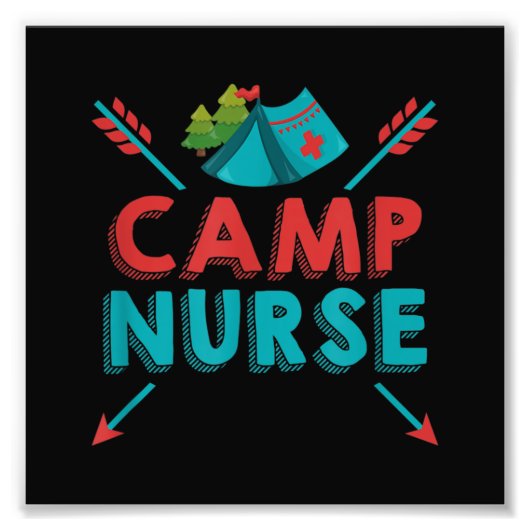 Camp Nurse Nursing RN Appreciation Camping Foto Afdruk (Voorkant)